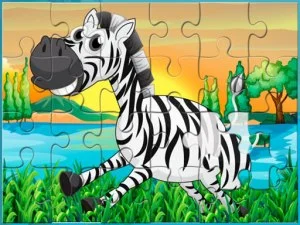 Happy Animals Jigsaw Game